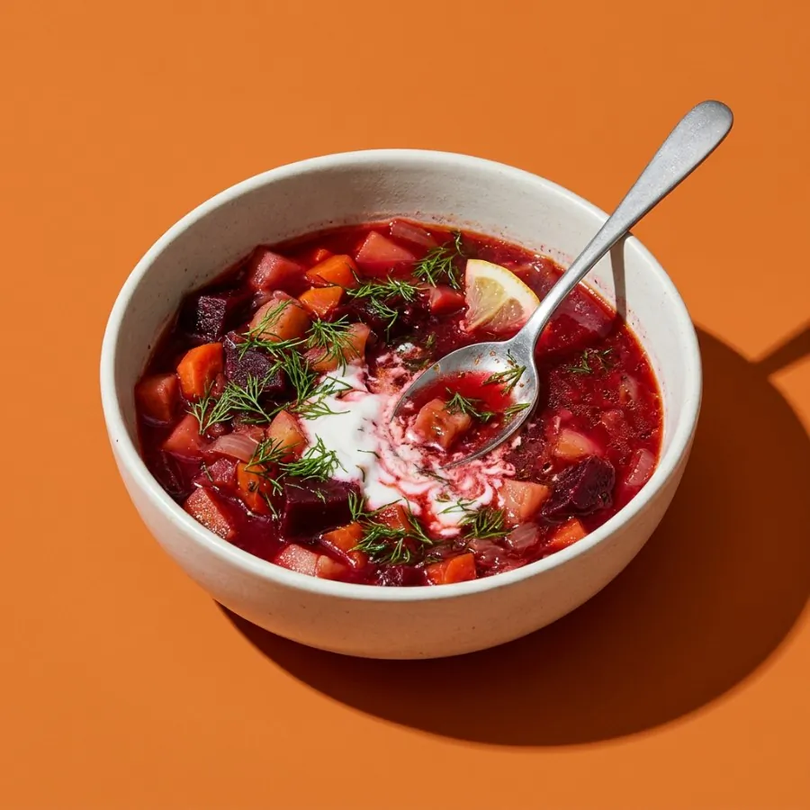 Beetroot and dill soup, photo 3