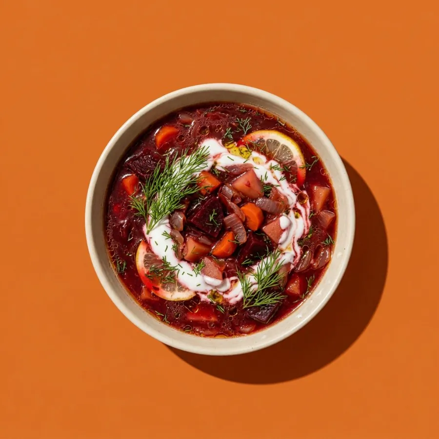 Beetroot and dill soup