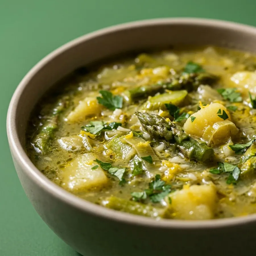 Asparagus and potato soup, photo 2