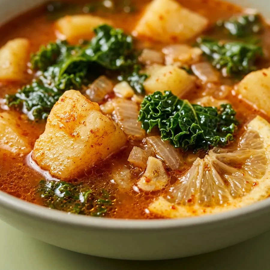 Kale, potato and paprika soup, photo 2
