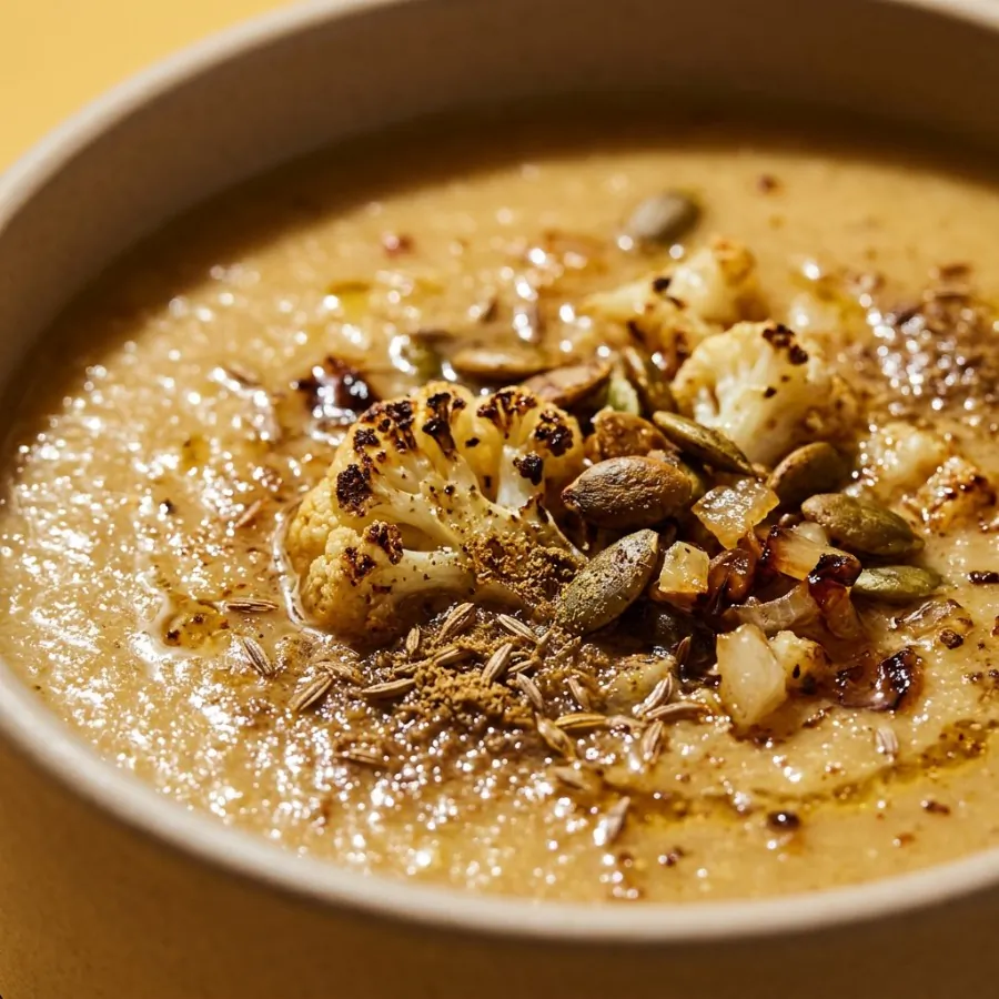 Roast cauliflower soup with cumin, photo 2
