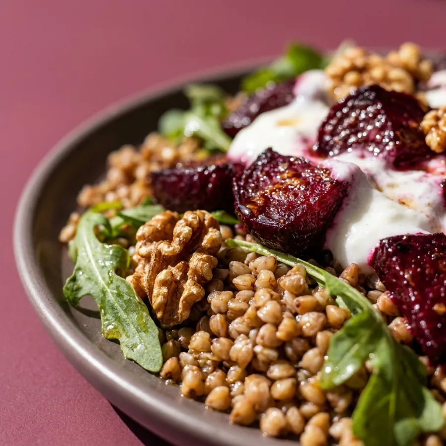 Buckwheat, roast beetroot and walnut salad, photo 2