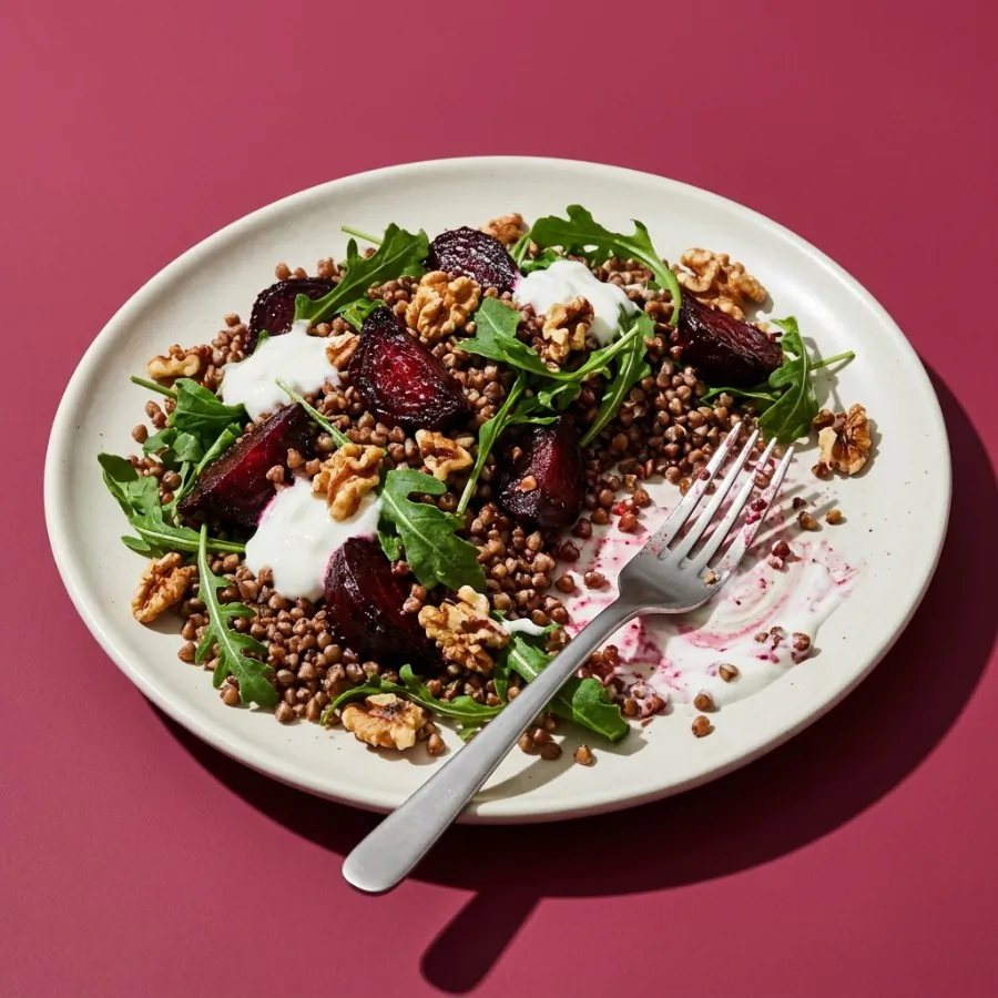 Buckwheat, roast beetroot and walnut salad, photo 3