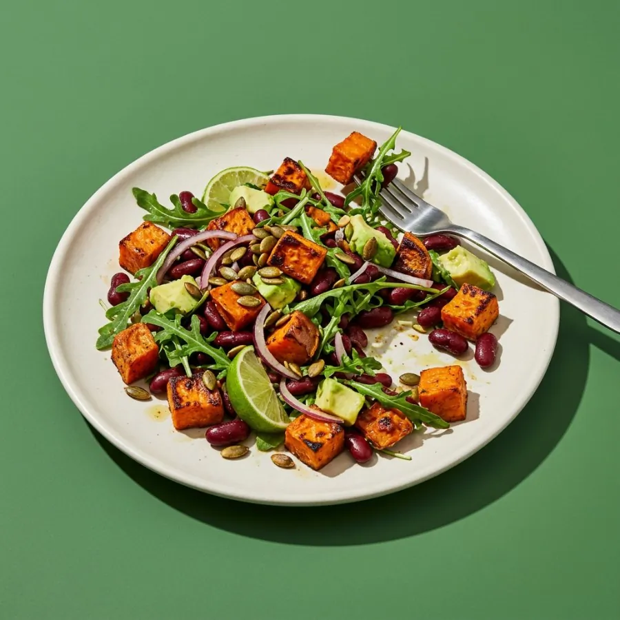 Roast sweet potato and kidney bean salad with lime, photo 3