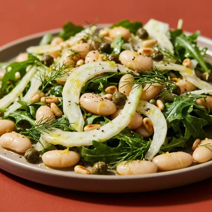 Salade de haricots blancs, fenouil et roquette, photo 2