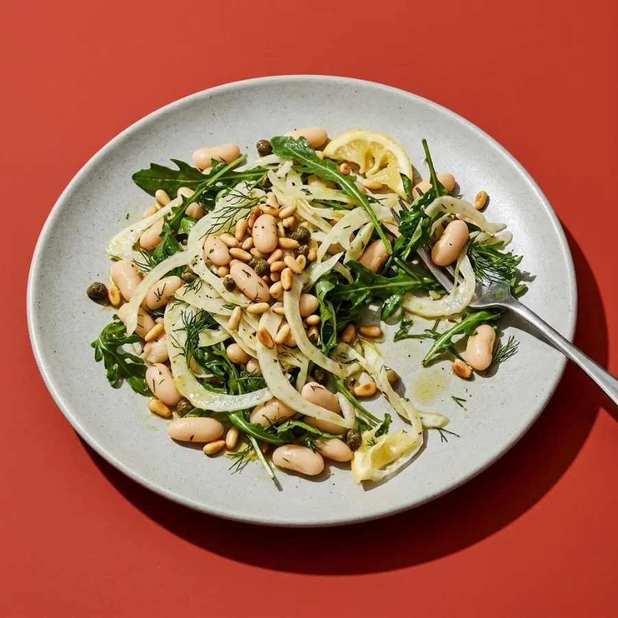 Salade de haricots blancs, fenouil et roquette, photo 3