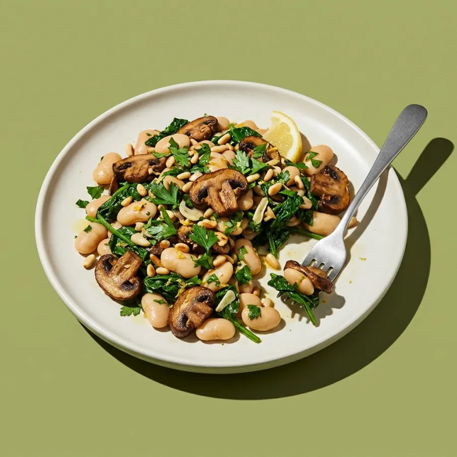 Warm mushroom and butter bean salad, photo 3