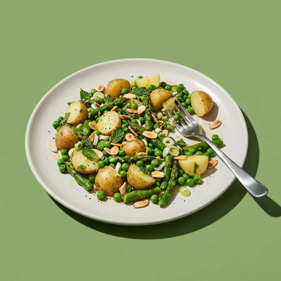 Asparagus, new potato and pea salad, photo 3
