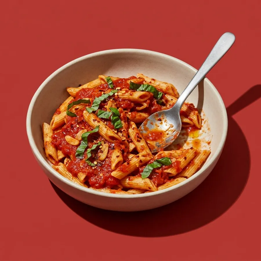 Arrabbiata with garlic and basil, photo 3