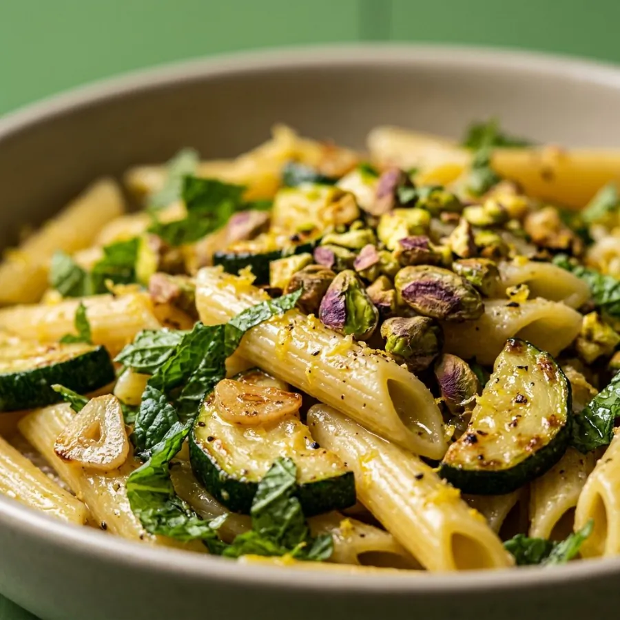 Pasta con zucchine, menta e pistacchi, foto 2