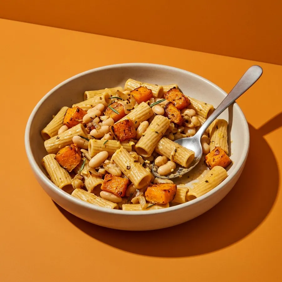 Rigatoni com abóbora, alecrim e feijão-branco, foto 3