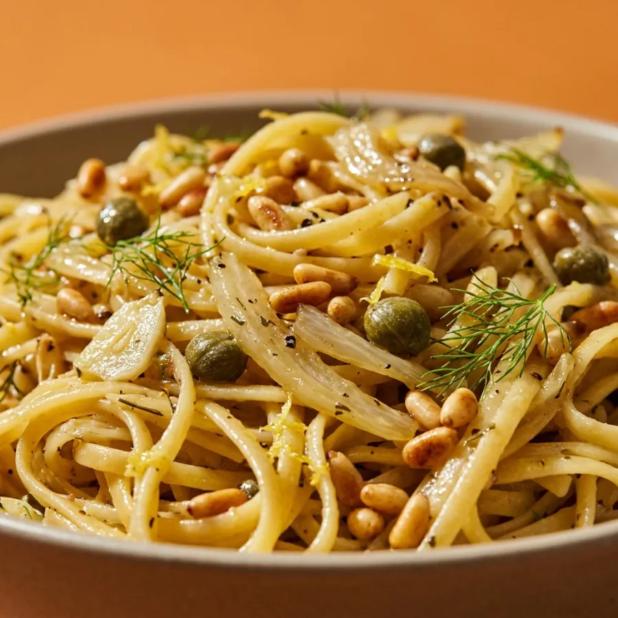 Lemony fennel pasta with pine nuts, photo 2