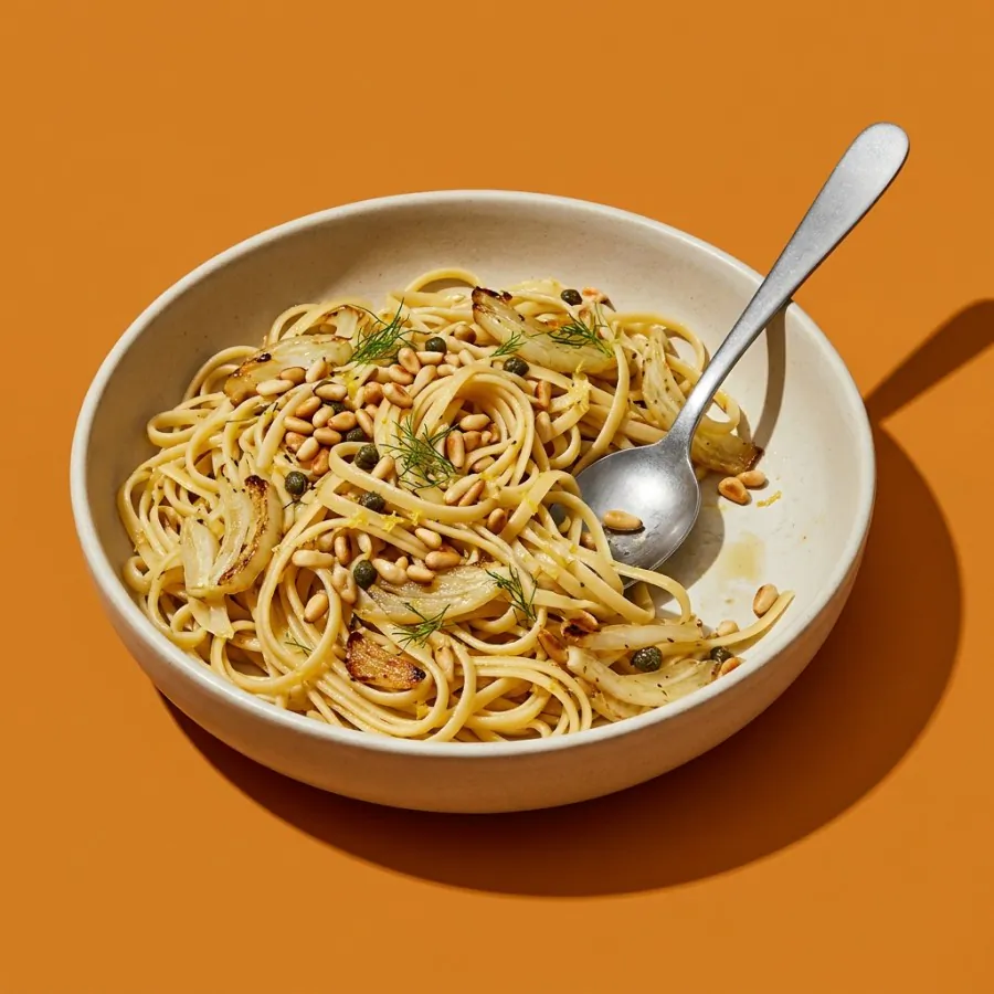 Lemony fennel pasta with pine nuts, photo 3