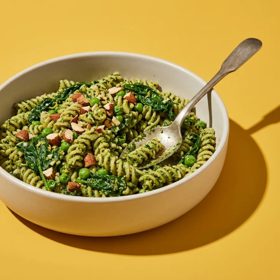 Pâtes au pesto d'épinards et d'amandes, photo 3