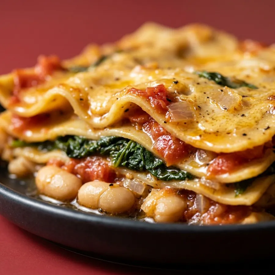 Spinach and white bean lasagne, photo 2