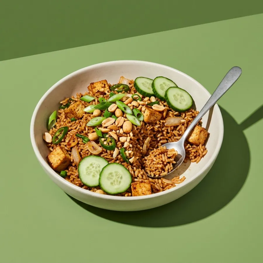 Nasi goreng-style rice with cucumber, photo 3