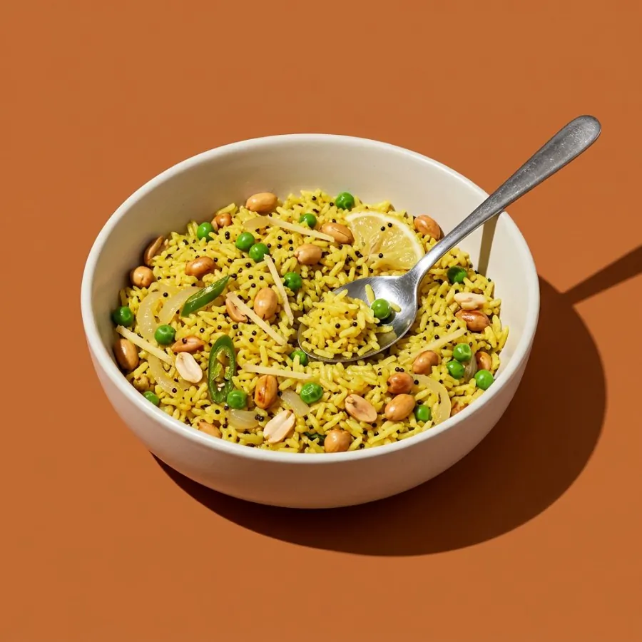 Lemon and mustard seed rice with peanuts, photo 3