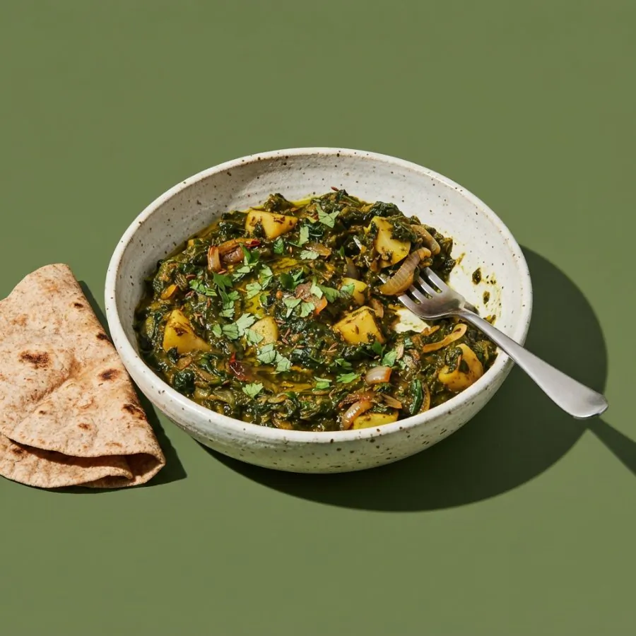 Spinach and potato saag, photo 3