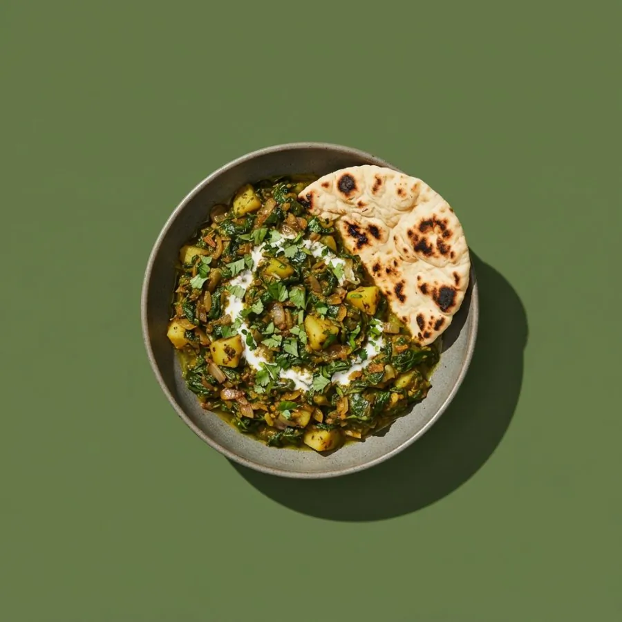 Spinach and potato saag