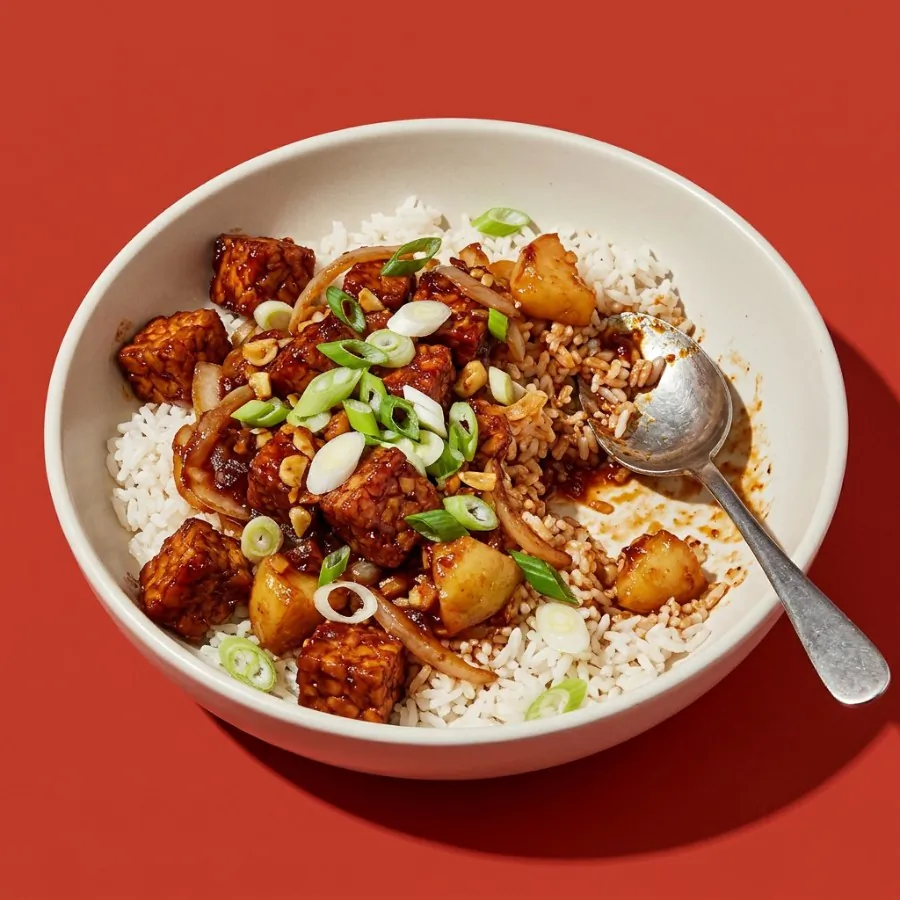 Tempeh bulgogi-style stir-fry with rice, photo 3
