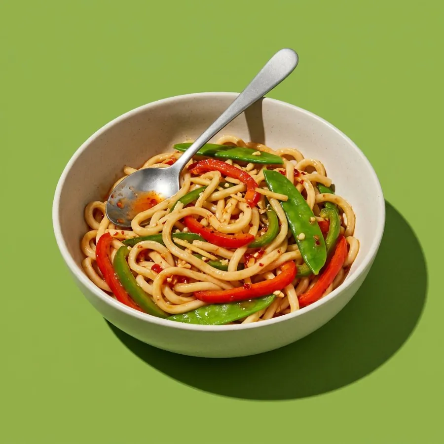 Sweet chilli udon with peppers and mangetout, photo 3