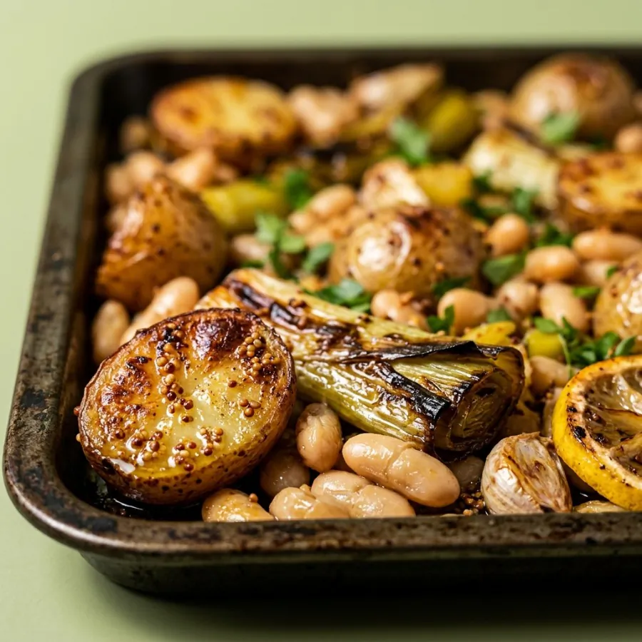 Mustard leek and cannellini traybake, photo 2