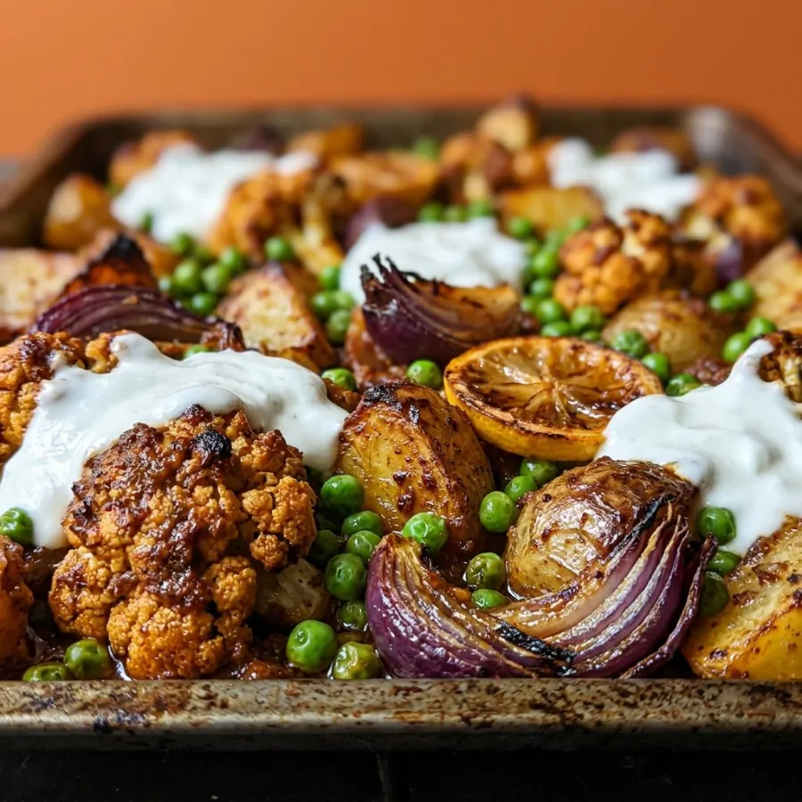 Tikka cauliflower and potato traybake with coconut yogurt, photo 2