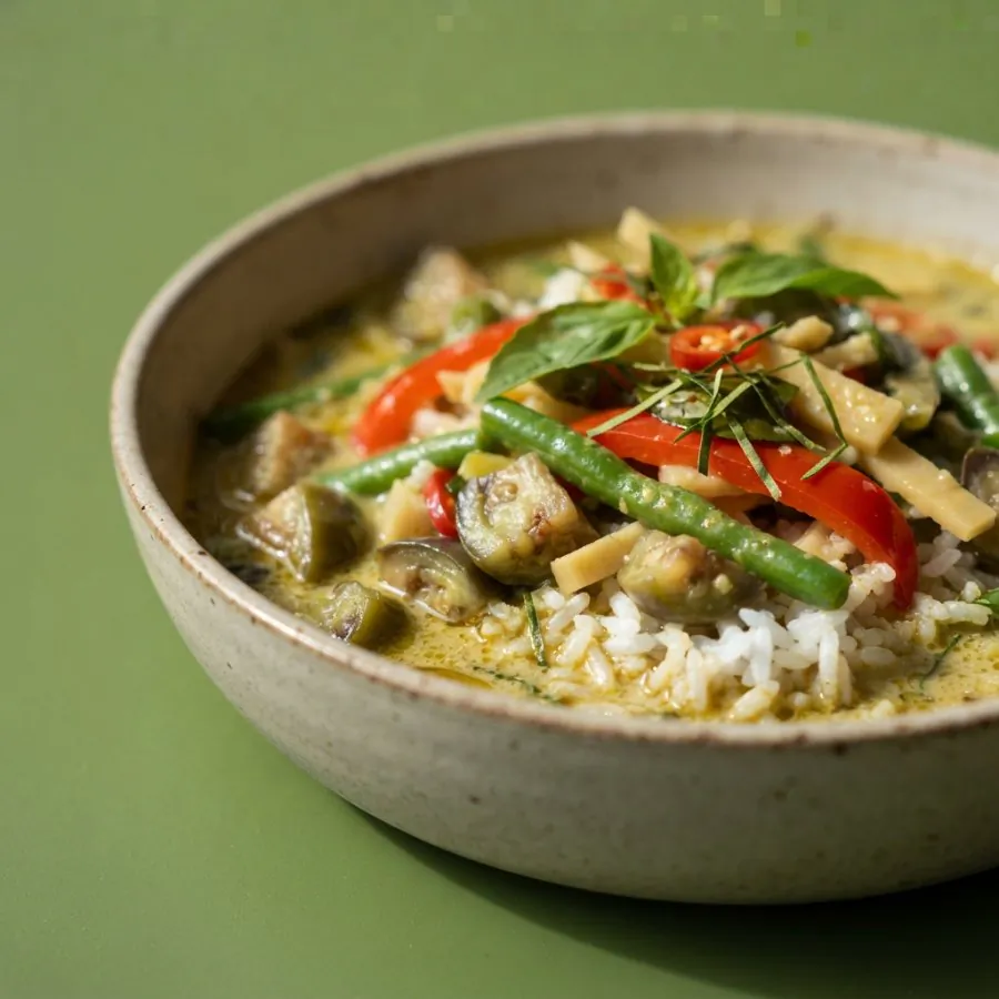 Thai green vegetable curry, photo 2