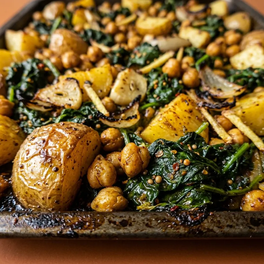 Saag aloo traybake with chickpeas, photo 2