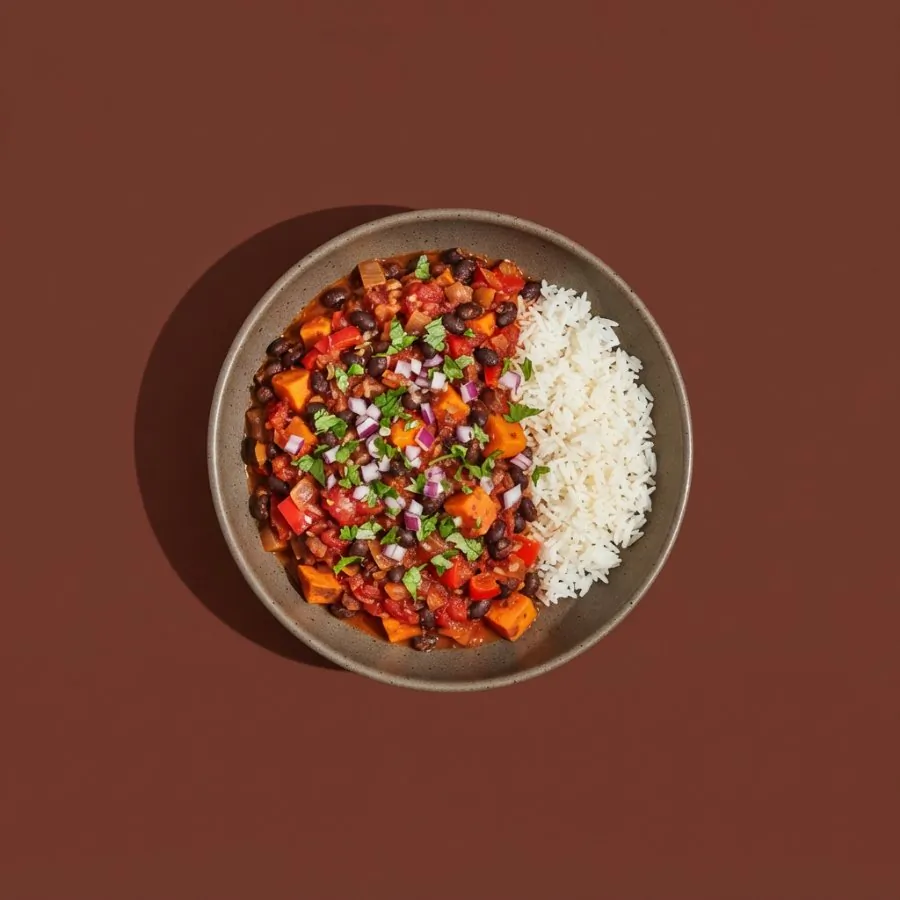 Black bean and sweet potato chilli
