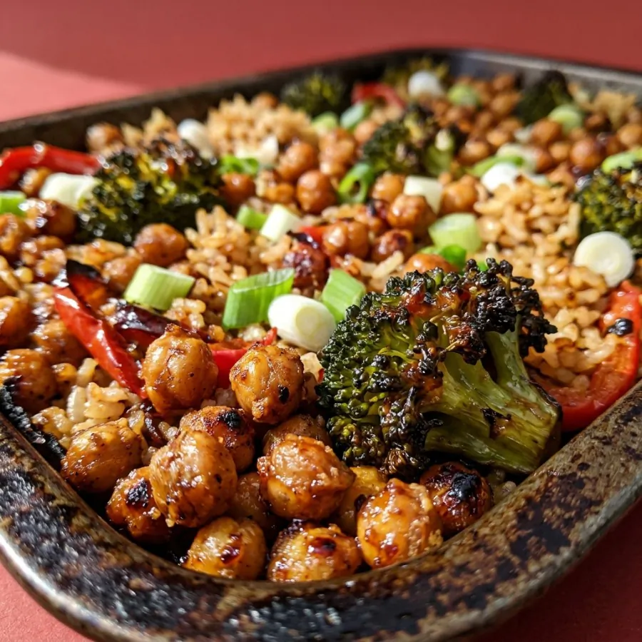 Crispy chilli chickpea and broccoli traybake, photo 2