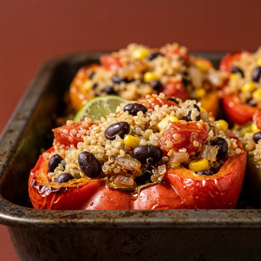Quinoa-stuffed peppers with black beans, photo 2