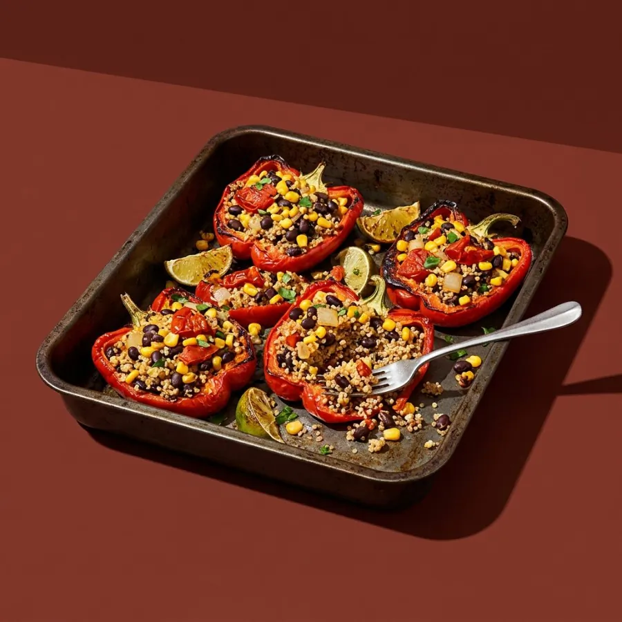 Quinoa-stuffed peppers with black beans, photo 3