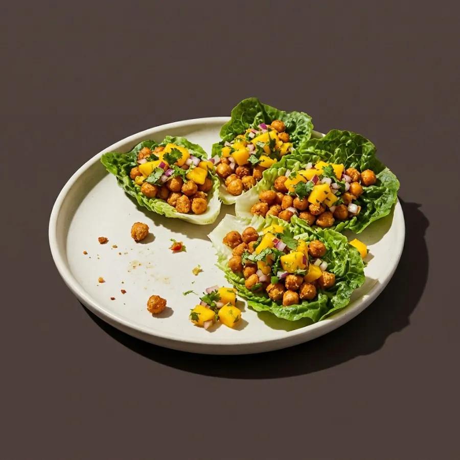 Crispy chickpea lettuce cups with mango salsa, photo 3