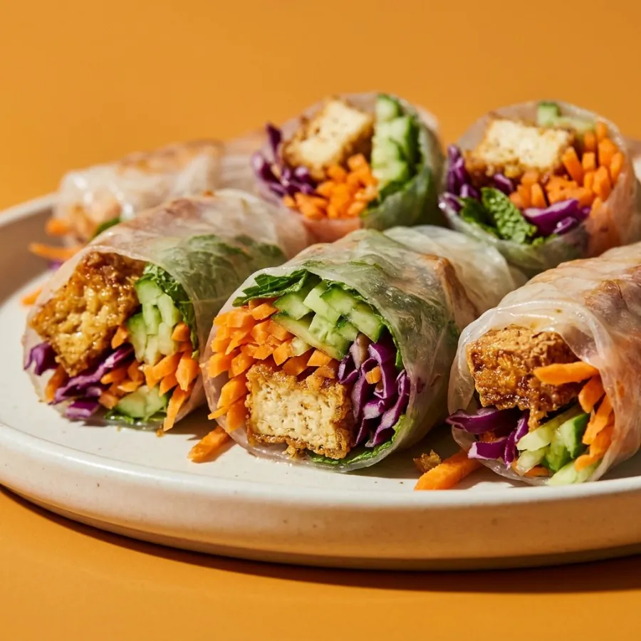 Crispy tofu and carrot rice-paper rolls, photo 2