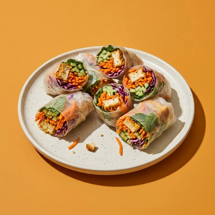 Crispy tofu and carrot rice-paper rolls, photo 3