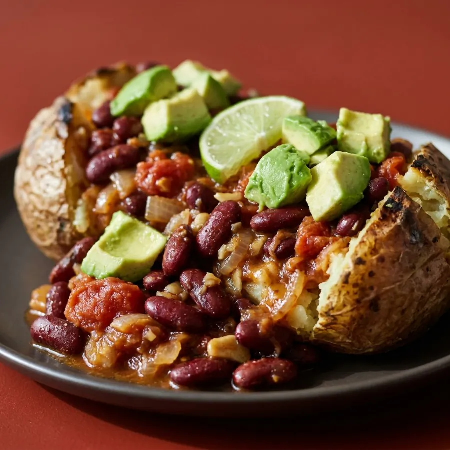 Chilli bean jacket potatoes with avocado, photo 2