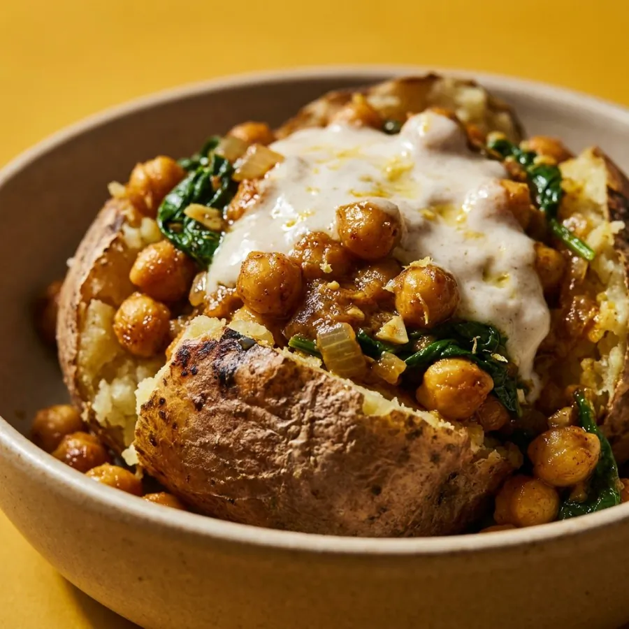 Curried chickpea jacket potatoes with coconut yogurt, photo 2