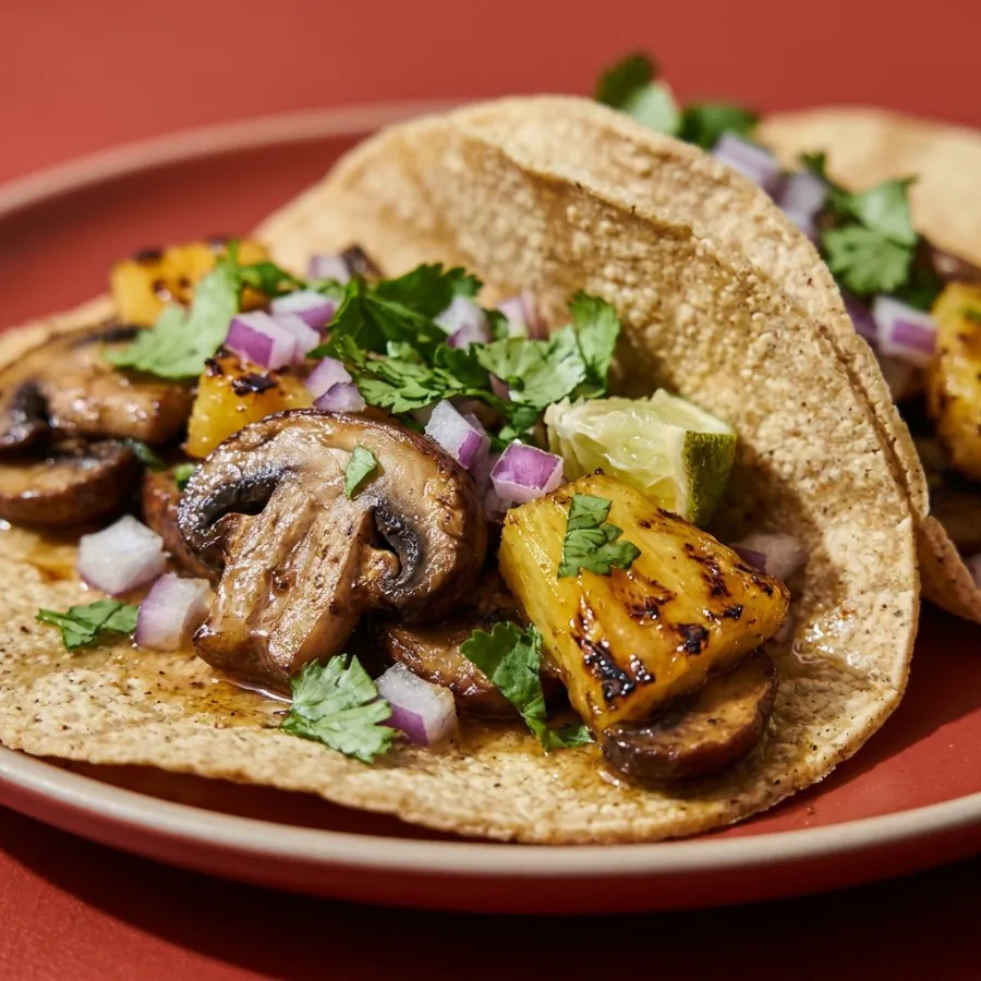 Tacos de champiñones y piña, foto 2