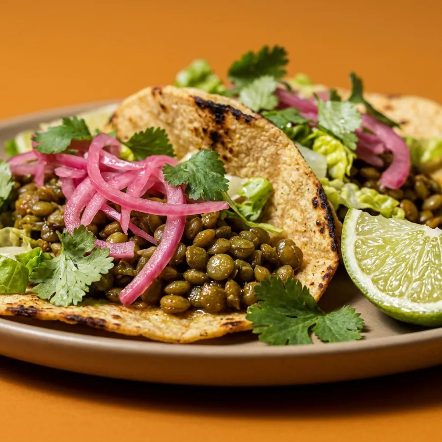 Spiced lentil tacos with pickled onion, photo 2