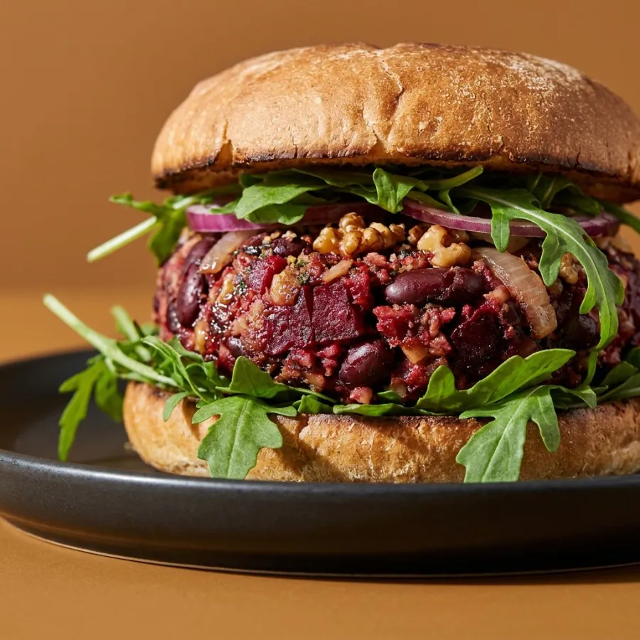 Beetroot and walnut burgers, photo 2