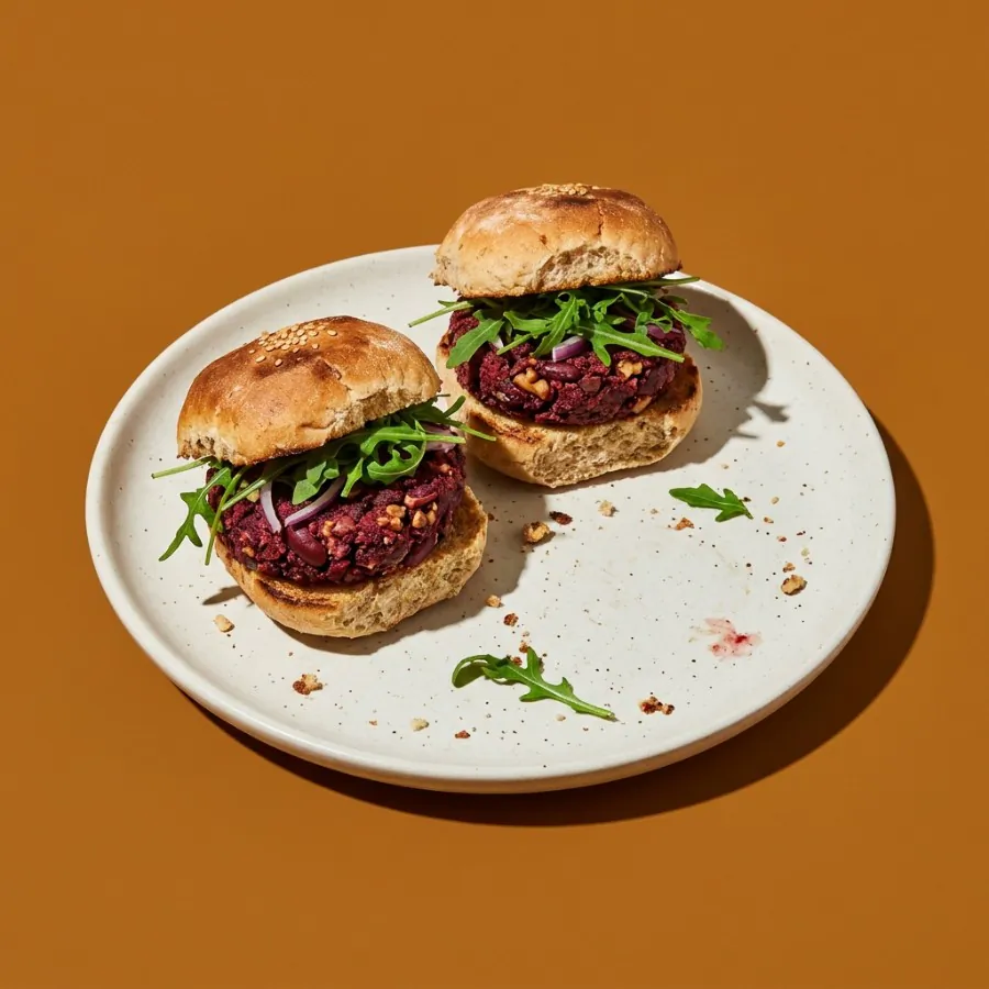 Beetroot and walnut burgers, photo 3
