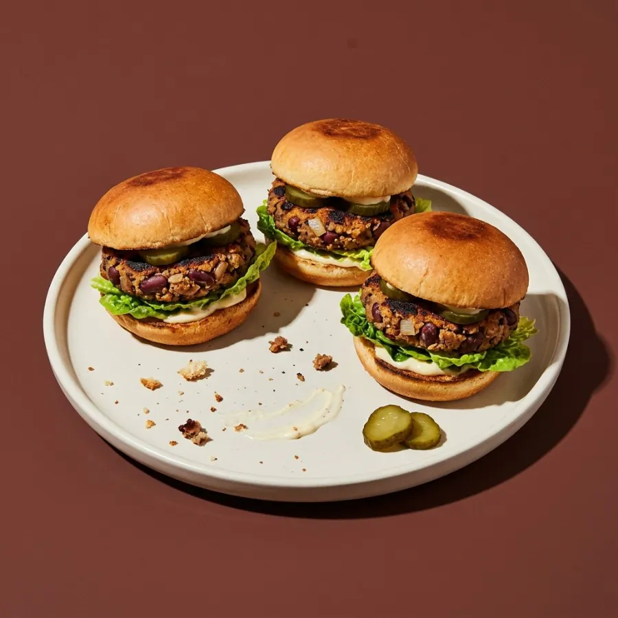 Smoky kidney bean burgers with gherkins, photo 3