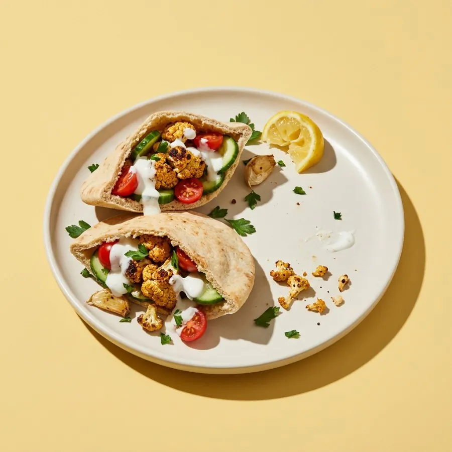 Roast cauliflower shawarma pittas, photo 3