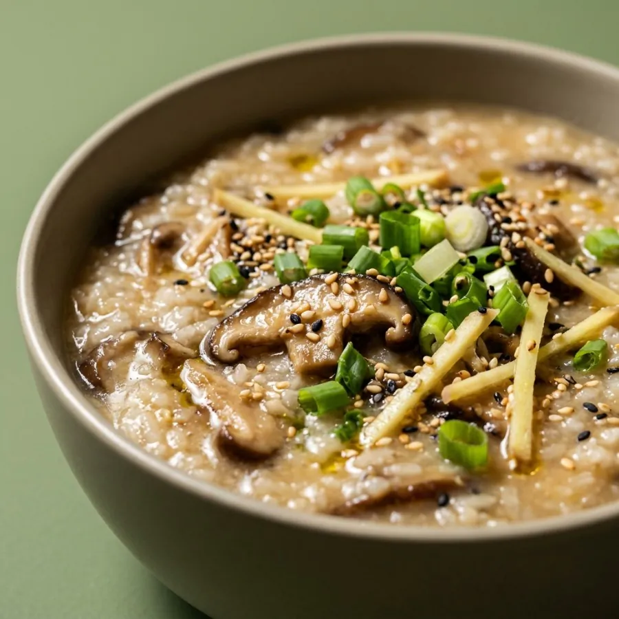 Mushroom and ginger rice congee, photo 2
