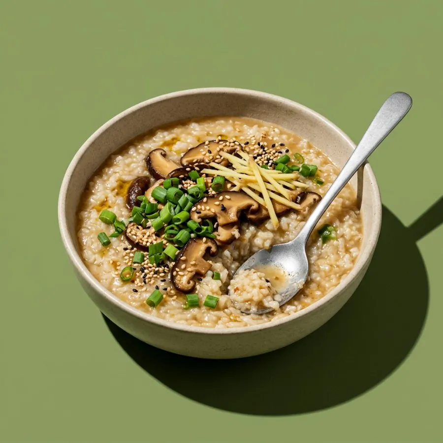 Mushroom and ginger rice congee, photo 3