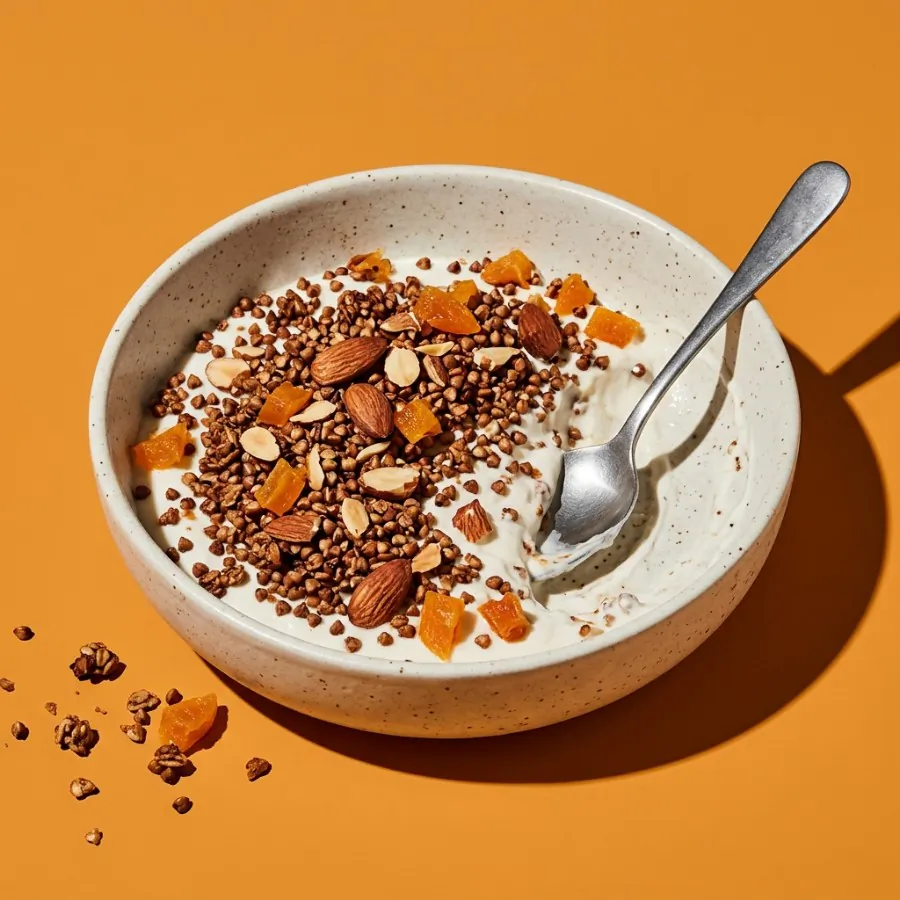 Almond and apricot buckwheat granola with coconut yogurt, photo 3