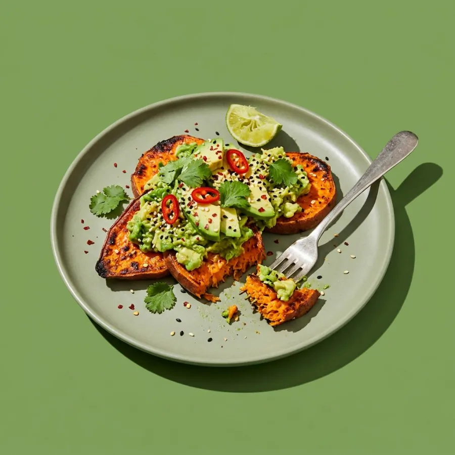 Sweet potato toast with avocado and chilli, photo 3