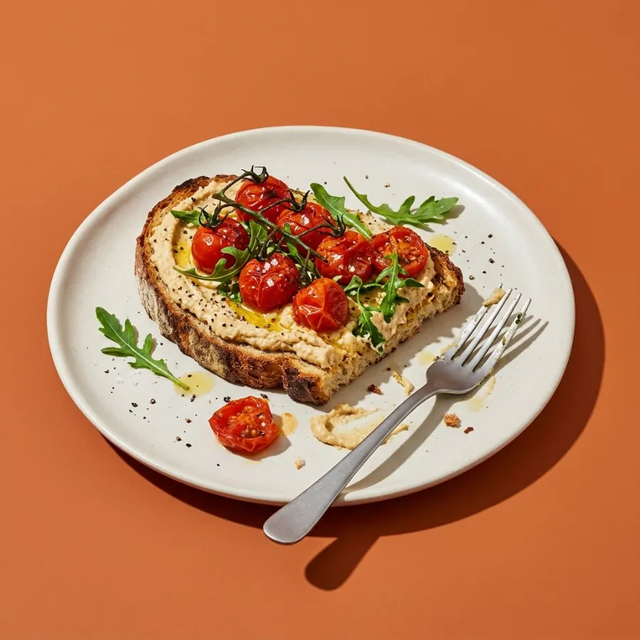 Roast tomato and hummus on sourdough, photo 3
