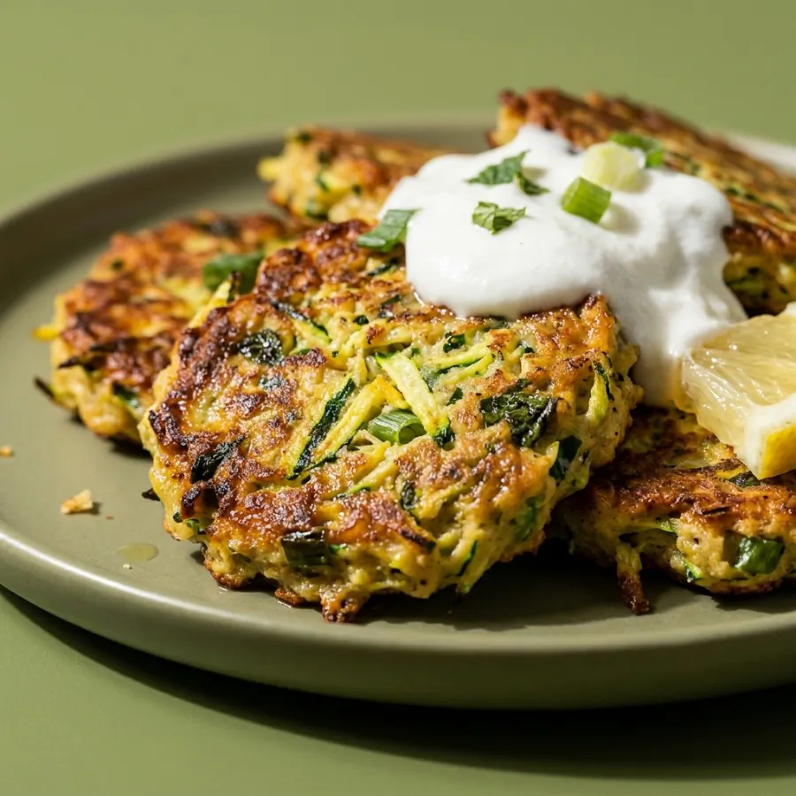 Courgette and mint fritters, photo 2